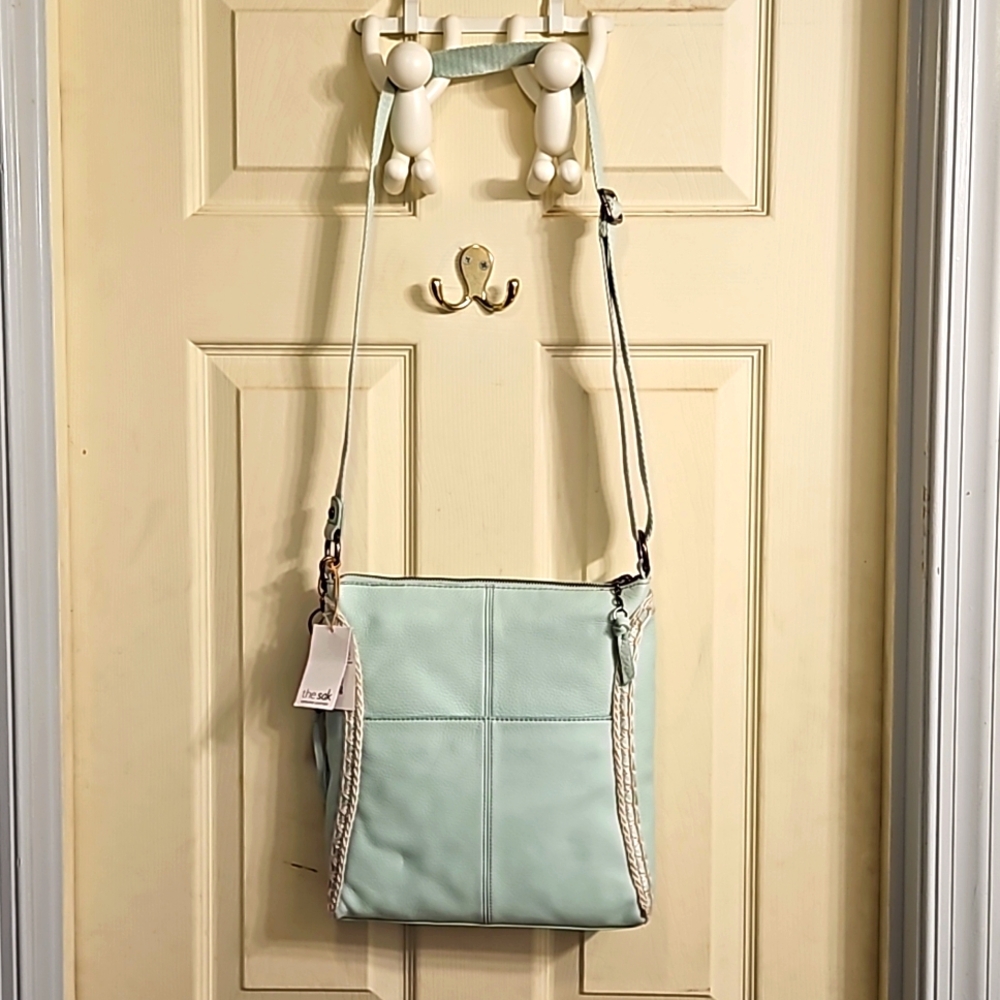 The sak pastel blue genuine leather bag